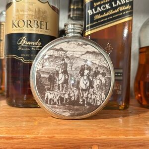 Vintage Pinder Brothers Sheffield English Pewter Flask